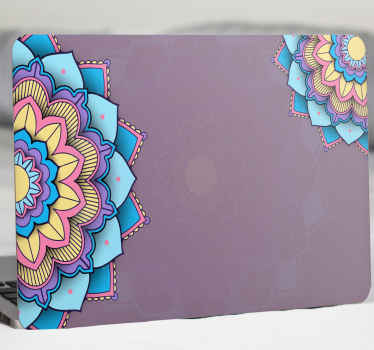 Template with mandala laptop skins - TenStickers
