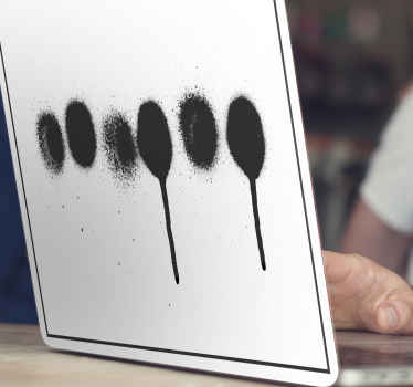 blob grain splattered laptop skins - TenStickers