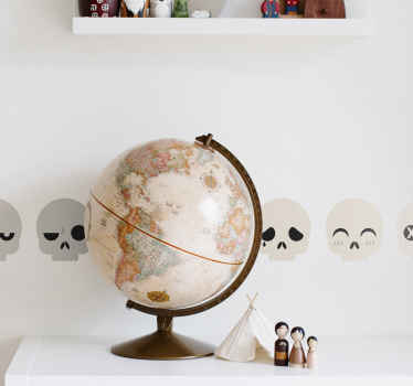 海賊の頭蓋骨イラストステッカー - TENSTICKERS