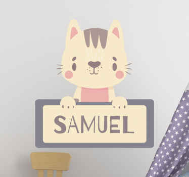 Adesivos para decoração de quarto infantil autocolante do gato co - TenStickers