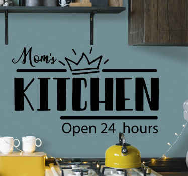 Mom's Kitchen home text wall sticker - TenStickers