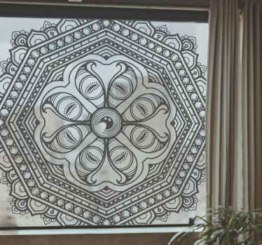 cat eye mandala style window film - TenStickers