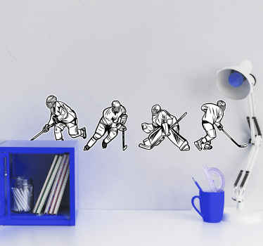 Ishockeyspelare väggklistermärke - Tenstickers