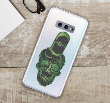 Skull with skate iPhone sticker - TenStickers