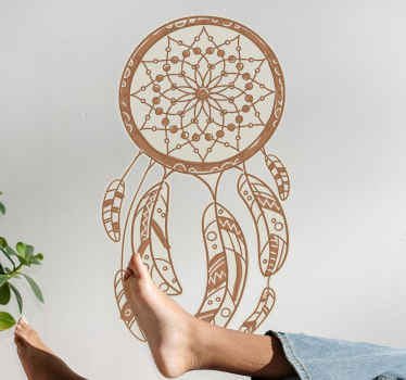 Beige drömfångare objekt klistermärke - Tenstickers