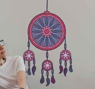 αυτοκόλλητο εθνοτικού πολύχρωμου αντικειμένου dreamcatcher - TenStickers