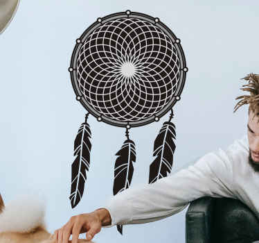 αυτοκόλλητο μαύρο έθνικ dreamcatcher αντικείμενο - TenStickers