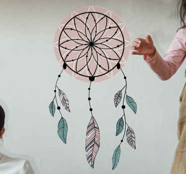 Ružová a modrá nálepka na lapač snov - Tenstickers