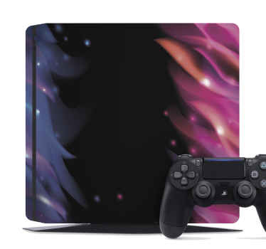 Modrý a červený plamen obtisk na playstation - TenStickers
