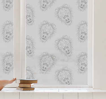 Fej oroszlán rajz ablak matrica - TenStickers