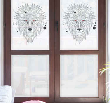 Fensterfolie Geometrisches löwendesign - TenStickers