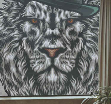 Fenster Aufkleber Kopf löwe Design - TenStickers