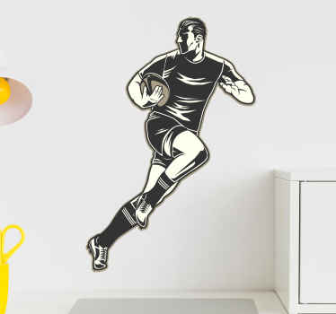 Rugby Player Stylish Vinyl Decal Sport Transfer RA60 Sport Wall Sticker Rugby Player Stylish Vinyl Decal Sport Transfer RA60 Sport Wall Sticker