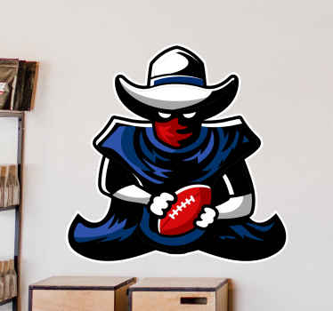 Tecknad rubgy spelare rugby vägg klistermärke - Tenstickers