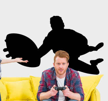 Wandtattoo Rugby Ball fangen - TenStickers