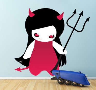 Gothic Demon Kids Sticker - TenStickers