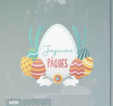 Vitrophanie Joyeuses pâques - TenStickers