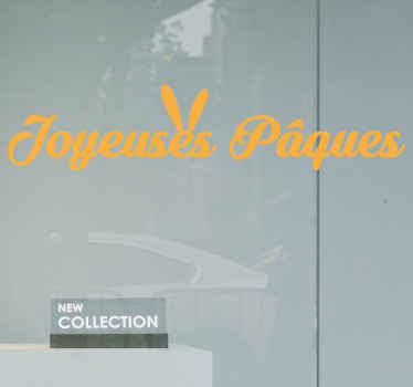 Vitrophanie Oreilles de lapin pour pâques - TenStickers