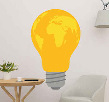 Worldpay žárovka abstraktní nástěnná samolepka - TenStickers