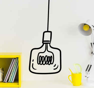 žárovka visí abstraktní nástěnná samolepka - TenStickers