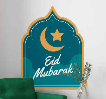 Eid mubarak islamisk klistermærke - TenStickers