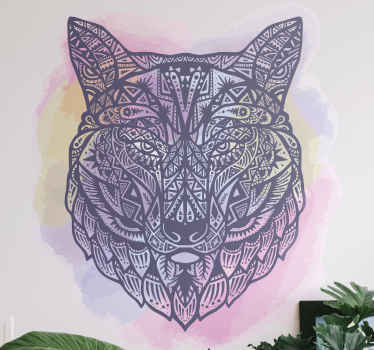 Watercolor love wild animal decal - TenStickers