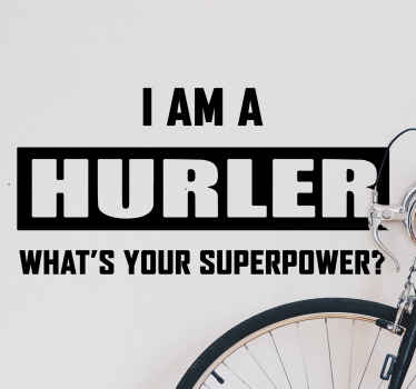 What's your superpower Hurler wall sticker - TenStickers