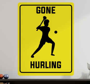 Gone Hurling wall vinyl sticker - TenStickers