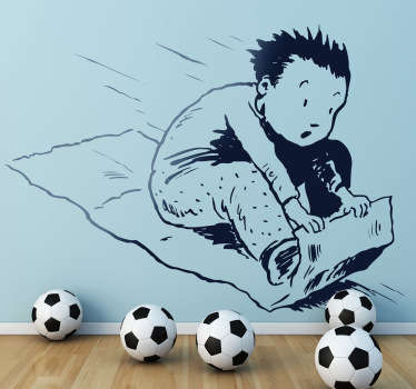 Wandtattoo Kinderzimmer fliegender Teppich - TenStickers