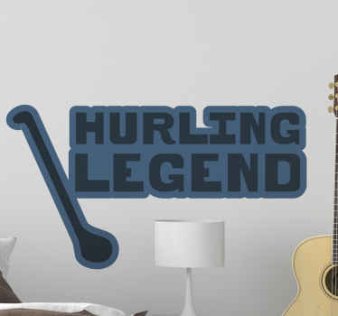 Hurling Legend wall vinyl sticker - TenStickers
