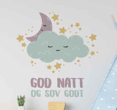 God natt og sove godt wallstickers sitater - Tenstickers