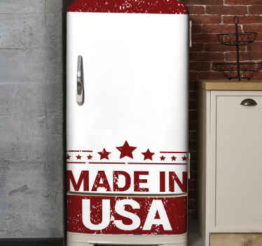 Made in USA fridge sticker - TenStickers