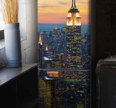 Selbstklebend Kühlschrank Tür Aufkleber Architektur Manhattan New York