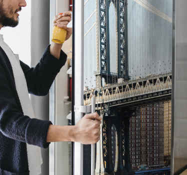 Kühlschrank Aufkleber blick auf die manhattan bridge - TenStickers