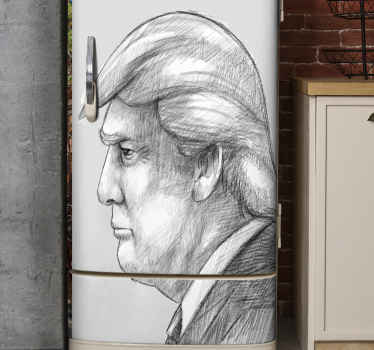 Donald Trump drawn fridge sticker - TenStickers