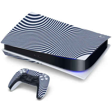Cool Blue wave PS5 sticker - TenStickers