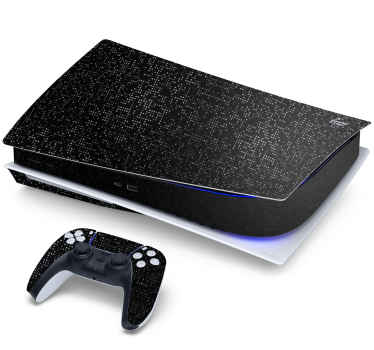 Black pixel pattern PS5 sticker - TenStickers
