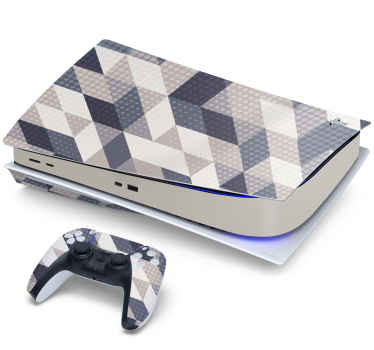 Scandinavian geometric PS5 sticker - TenStickers