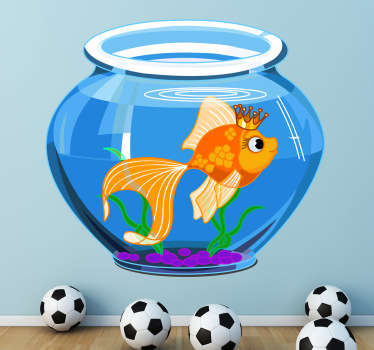 Fish Princess Kids Sticker - TenStickers