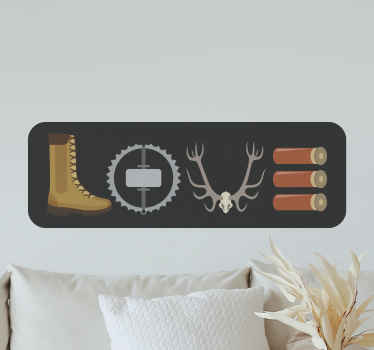Love hunting wall vinyl sticker - TenStickers
