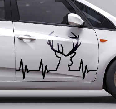 Autoaufkleber Hirsch herzschlag - TenStickers