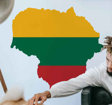 žemėlapio lietuvos vėliavos lipdukas - „Tenstickers“