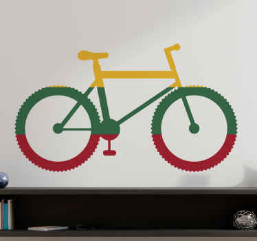 Lietuva dviratis ikonos lipdukas - „Tenstickers“