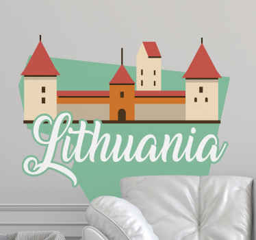 Lietuvos žemėlapio paveikslėliai šalies lipdukas - „Tenstickers“