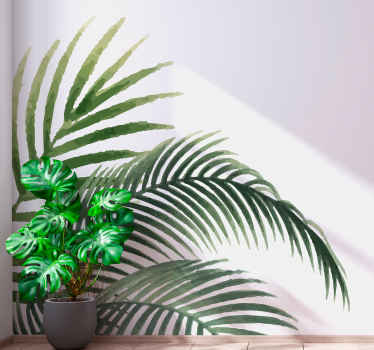 Leaf corner sticker plant wall sticker - TenStickers
