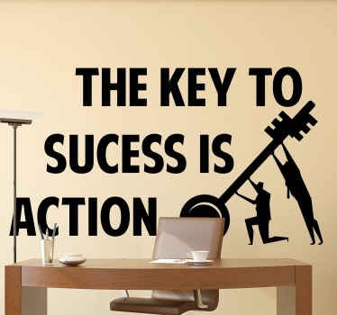 Success is action window sticker - TenStickers
