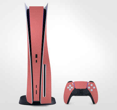 Pink carbon skin ps5 klistermærke - TenStickers