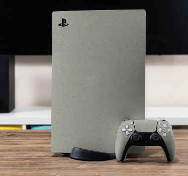 Brushed silver skin PS5 sticker - TenStickers