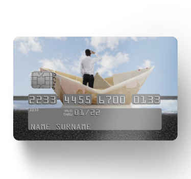 Sticker Carte de Crédit Homme d'affaires de vue arrière - TenStickers