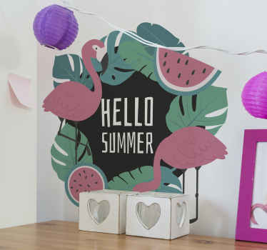 Flamingo z osebno nalepko za besedilno okno - TenStickers